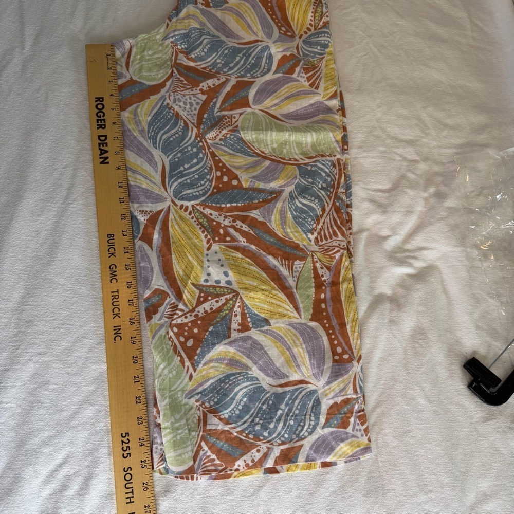 Coastal Wide Leg L 100% Linen Pants Beachy Boho Resort Euro Tropical Cali FL - Picture 12 of 14